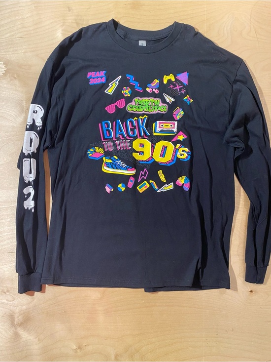 Gildan Other - Custom Ink Black "Back to the 90's" Graphic Long Sleeve Tee XL (SC)